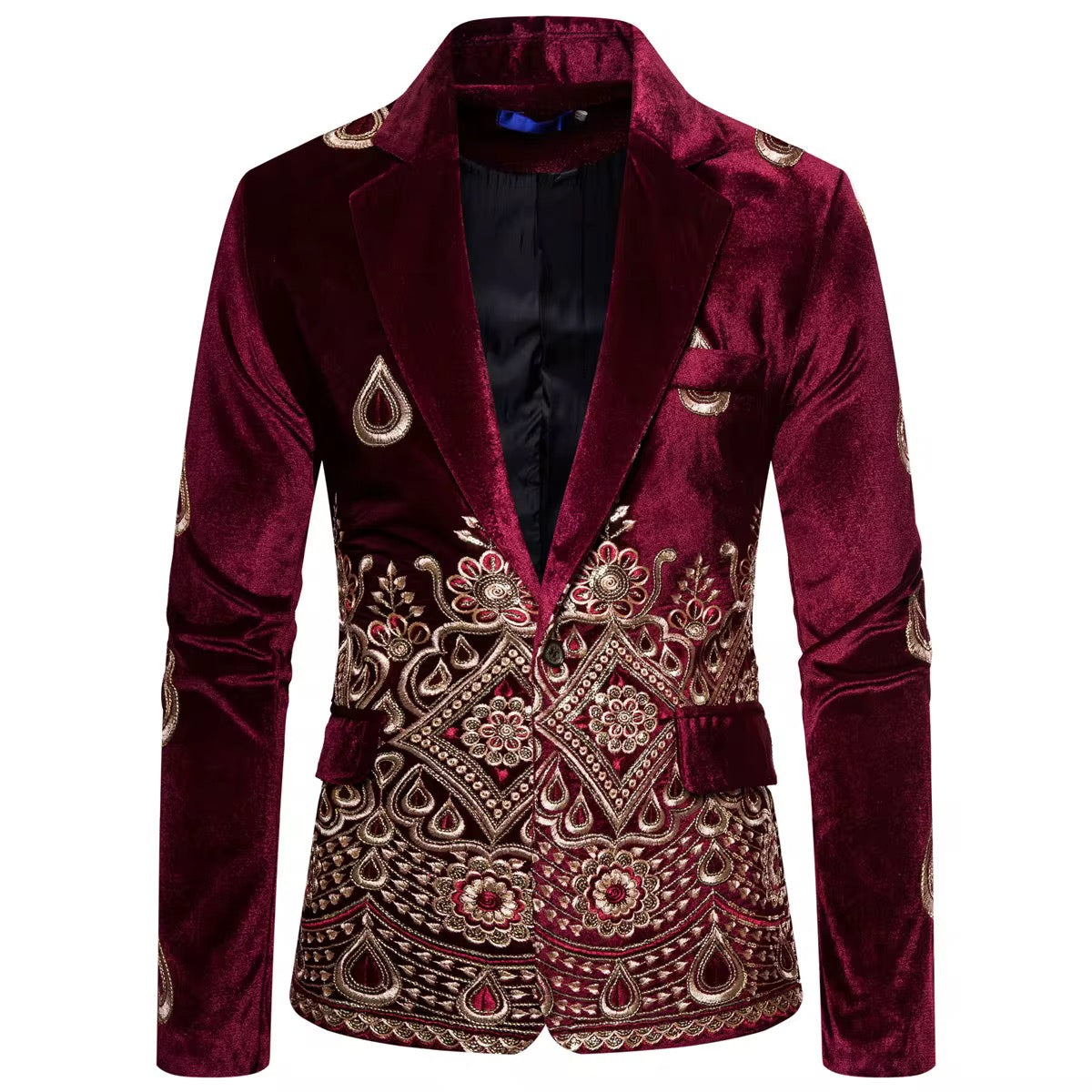 Luxury Velvet Floral Embroidery Suits