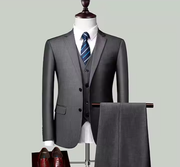 Elegant High-End Custom 3-Piece Slim Fit Formal Business Suit for Men